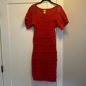Catherine Malandrino red‎ knit summer dress